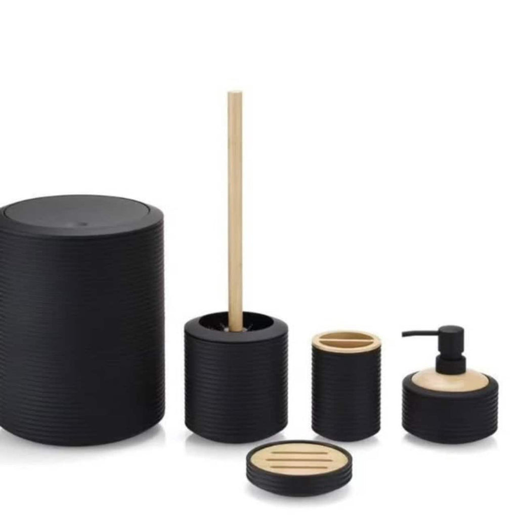 Ruffled 6pcs Bathroom Accessories Set