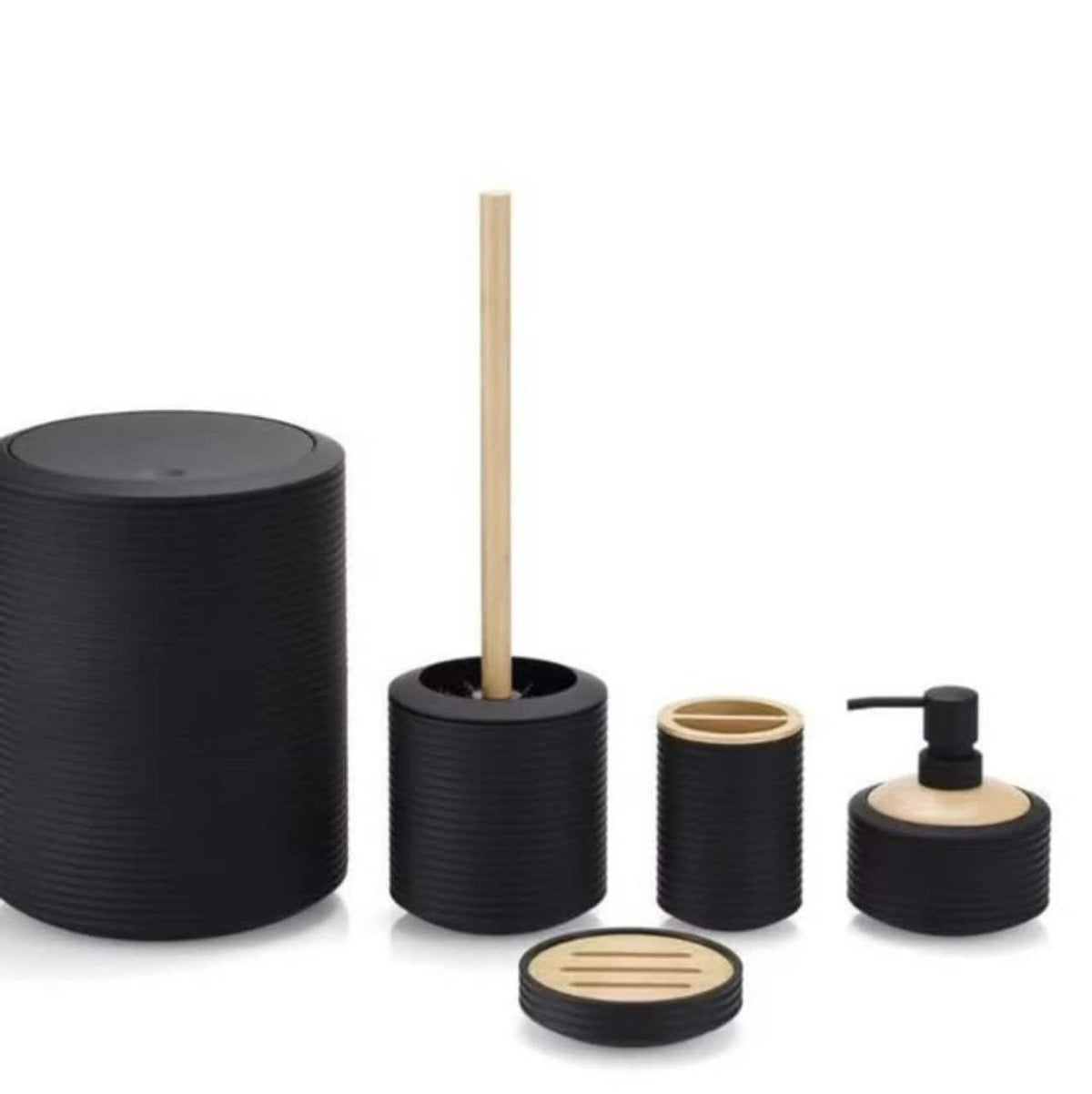 Ruffled 6pcs Bathroom Accessories Set
