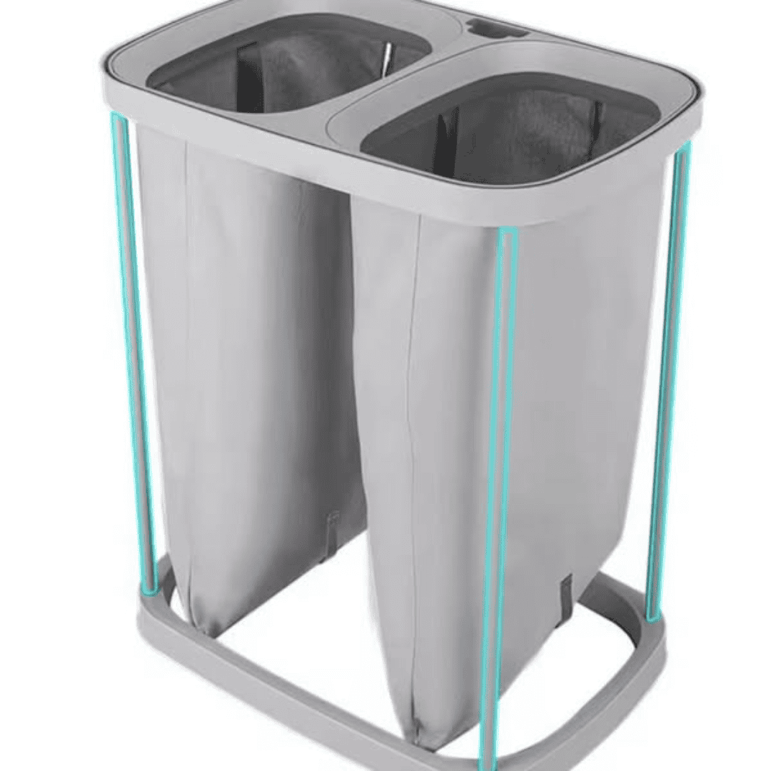 50L Partitioned Laundry Basket