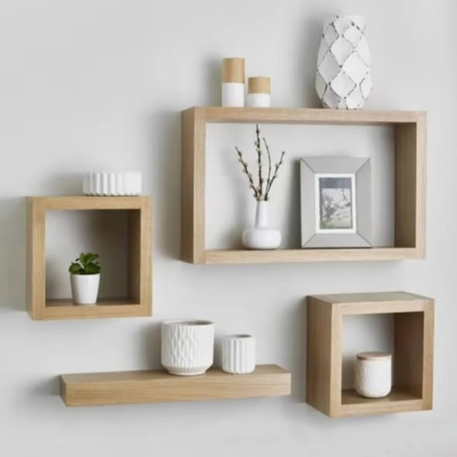 3pc Floating shelf boxes