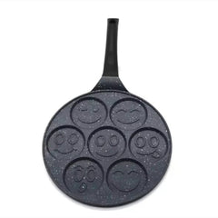 Die-Cast aluminium smiling face kids frying pan