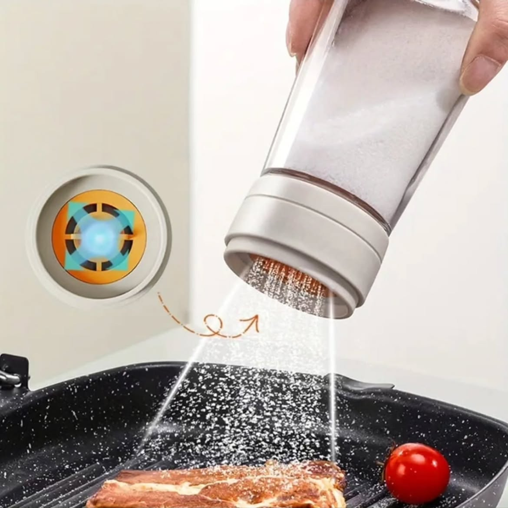 Moisture-Proof Glass Salt Shaker with Precise Measure