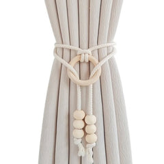 2Pcs Natural cotton rope curtain tiebacks boho style