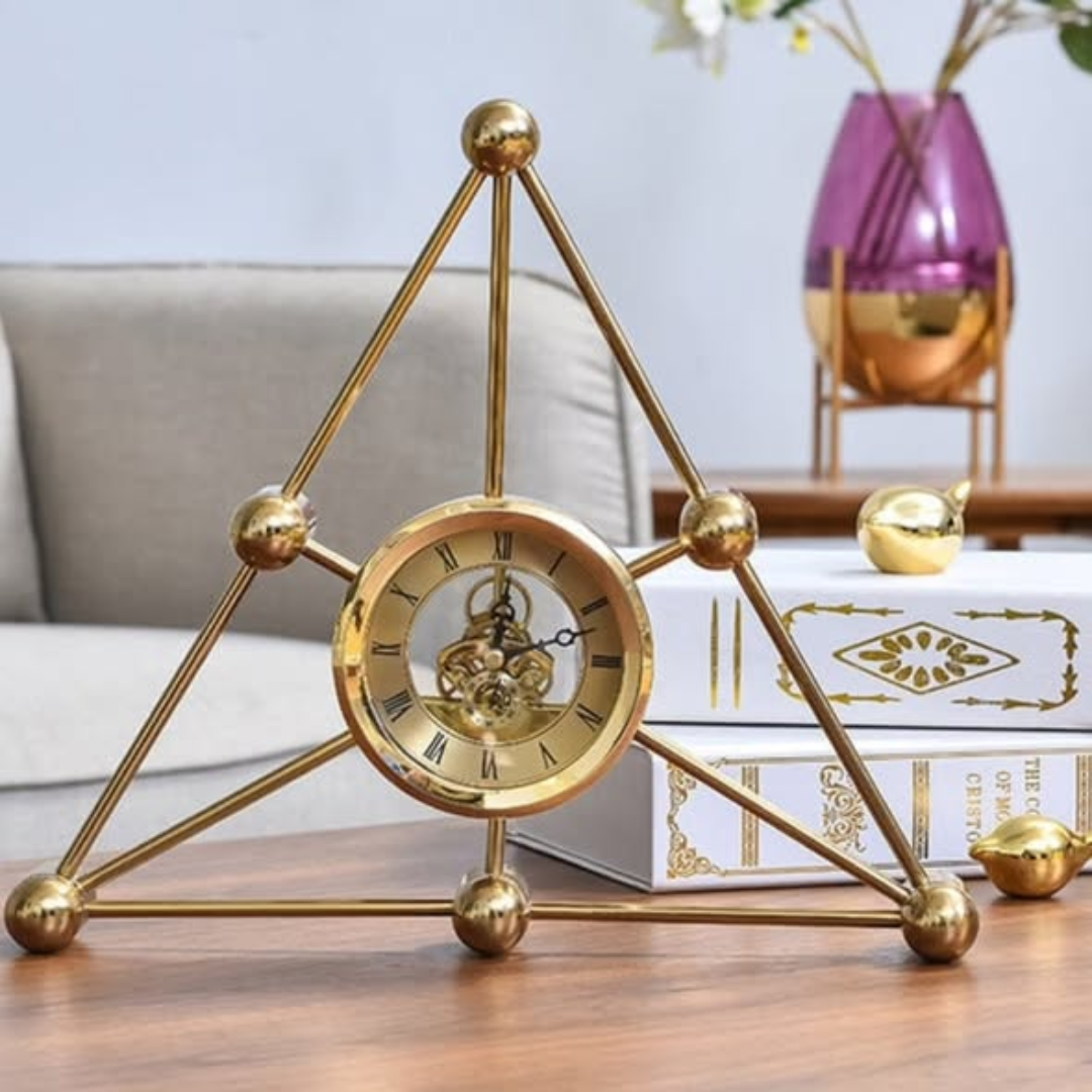 Geometric shaped desktop clock
