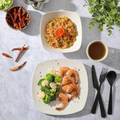 24pc square plain dinner plate