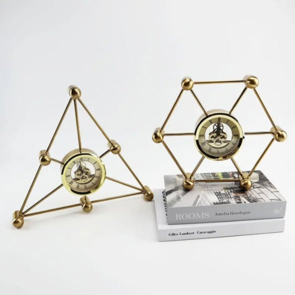 Geometric shaped desktop clock