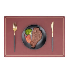 6 pieces Nordic Leather Anti Slip Table Mats
