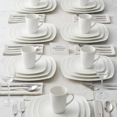 24pc square plain dinner plate