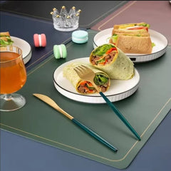 6 pieces Nordic Leather Anti Slip Table Mats