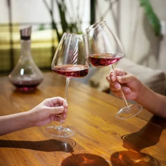 Long stem luxurious wine glasses
