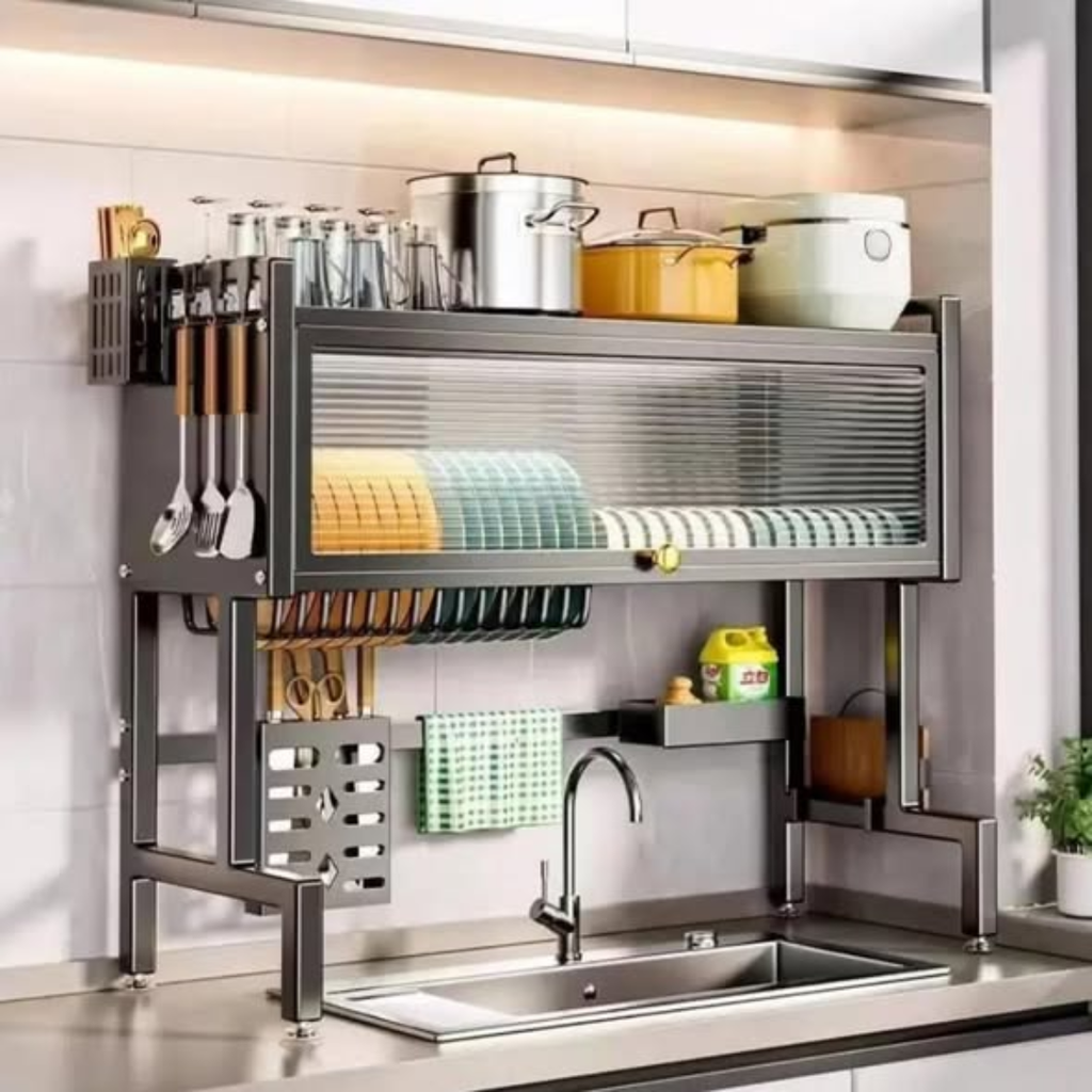 Over the Sink Double Dish Rack
