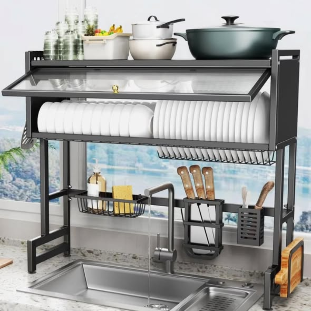 Over the Sink Double Dish Rack