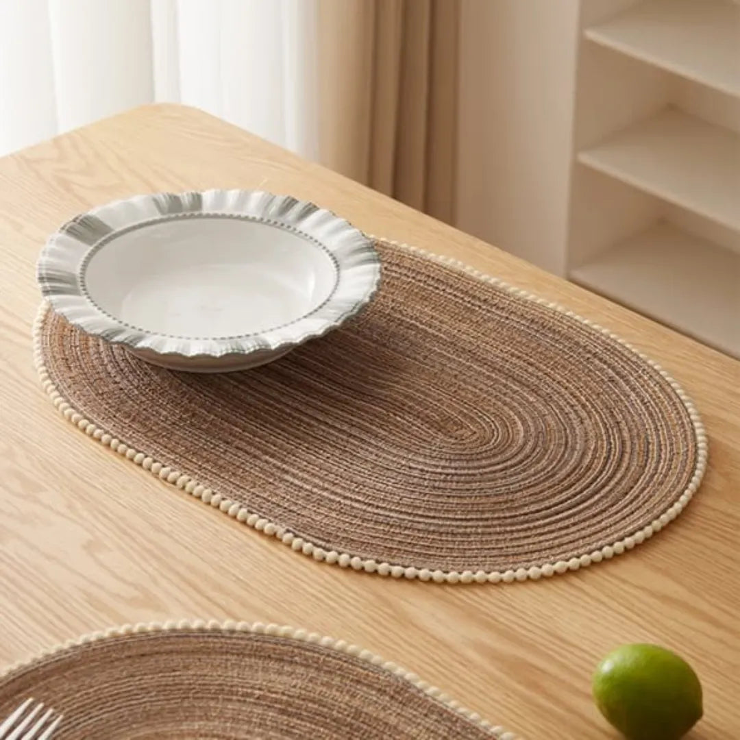 2Pcs Decorative Home Braided Placemats