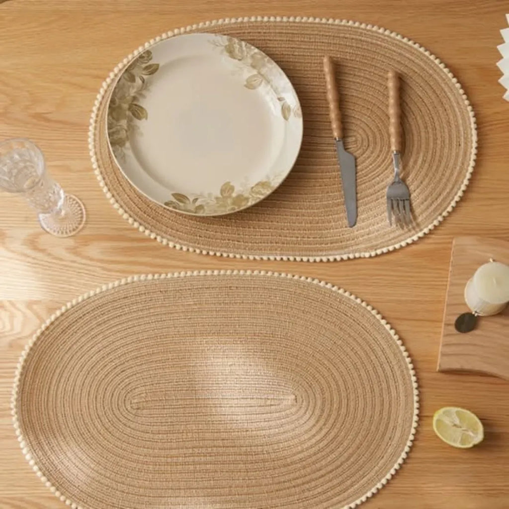 2Pcs Decorative Home Braided Placemats