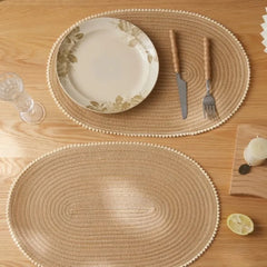 2Pcs Decorative Home Braided Placemats
