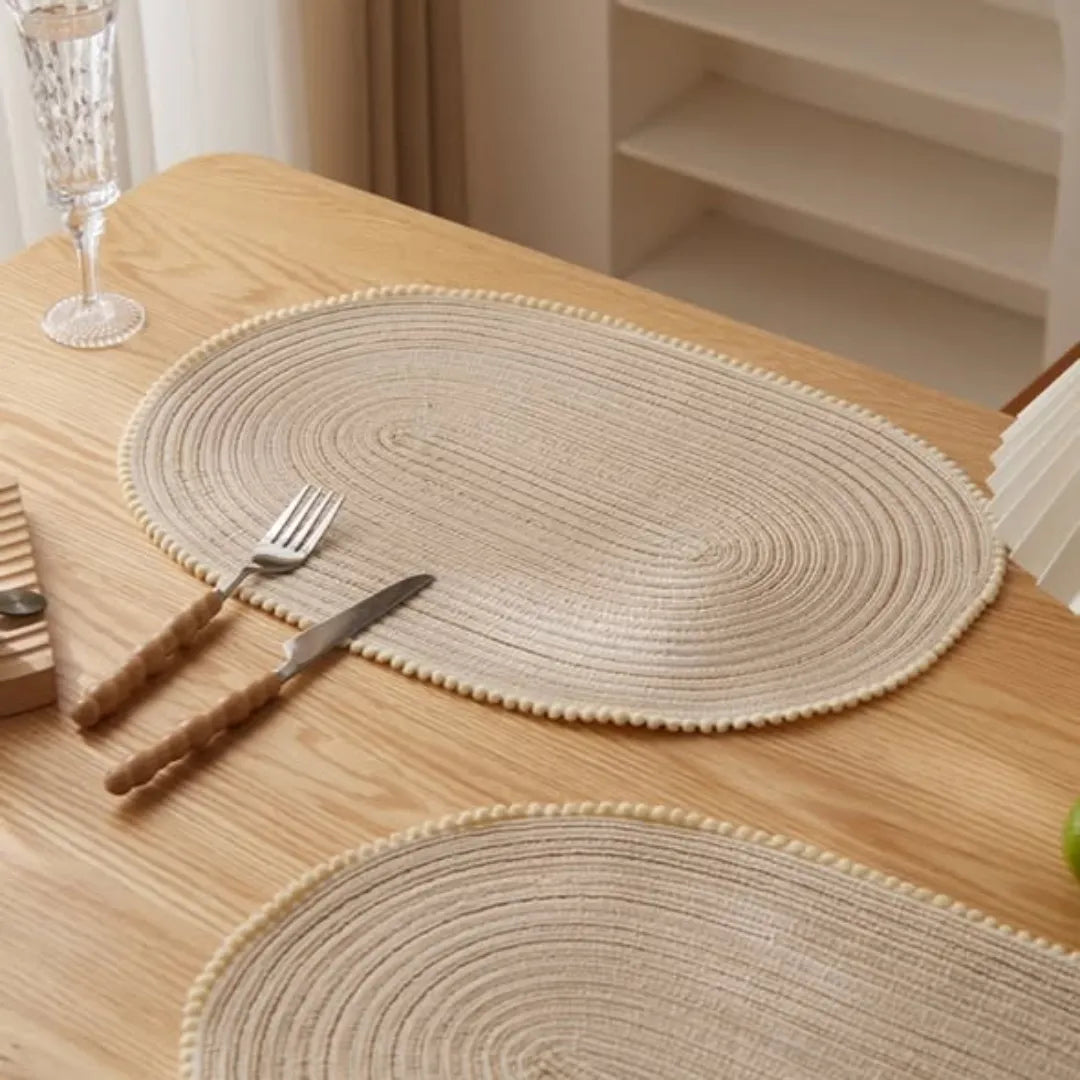 2Pcs Decorative Home Braided Placemats