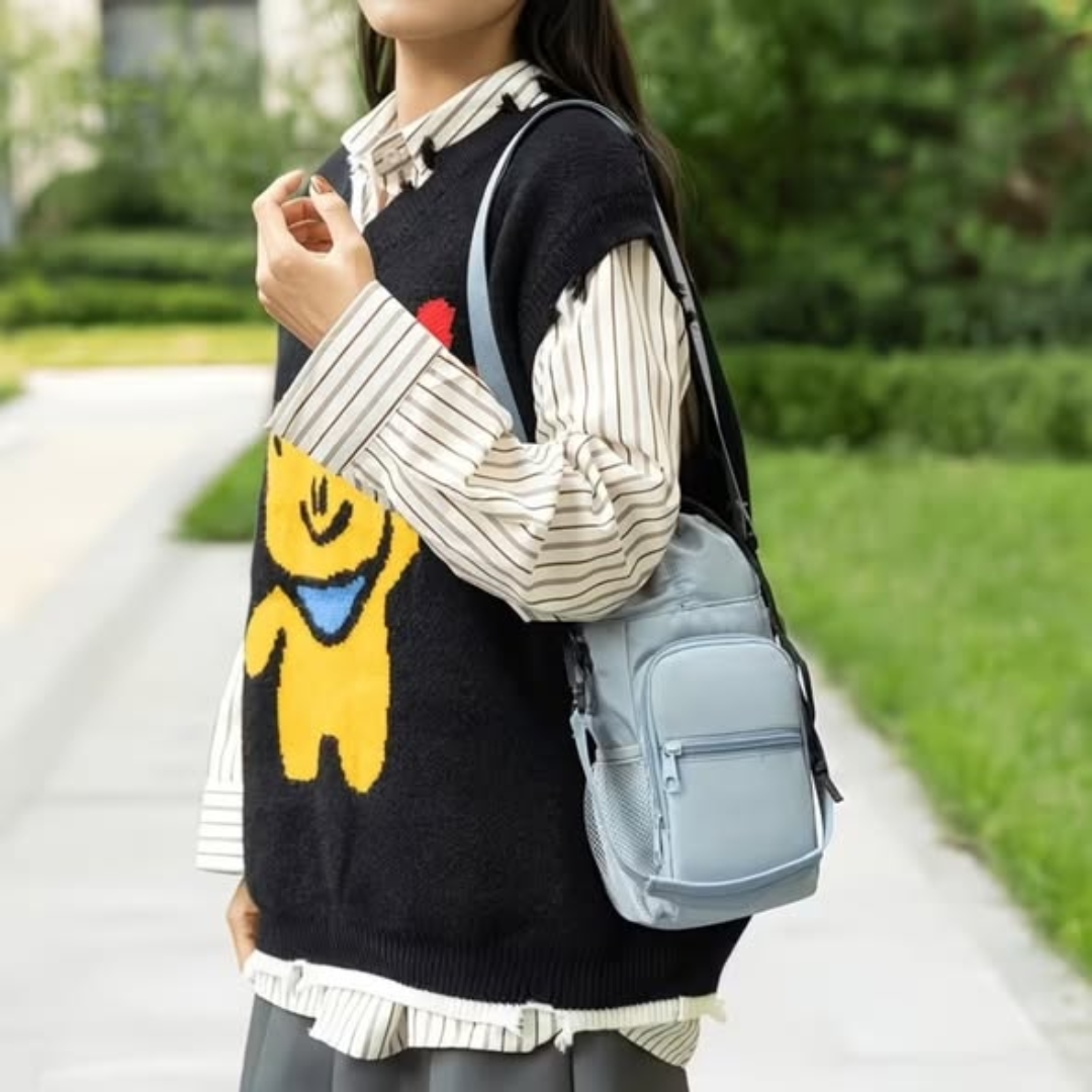 Drawstring Bag Water Bottle Holder with Strap