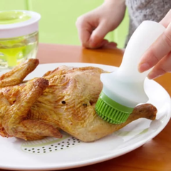 Heat resistant silicone oil brush