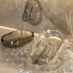 Sloped Drain Transparent Soap Dish