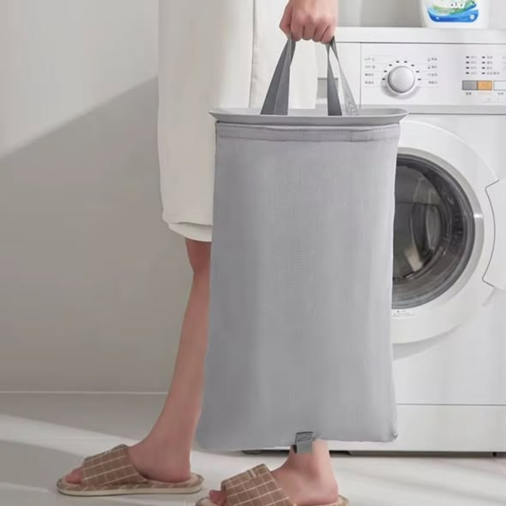 50L partitioned laundry basket