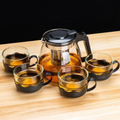 5pc Transparent Heat Resistance Glass Infuser Tea set