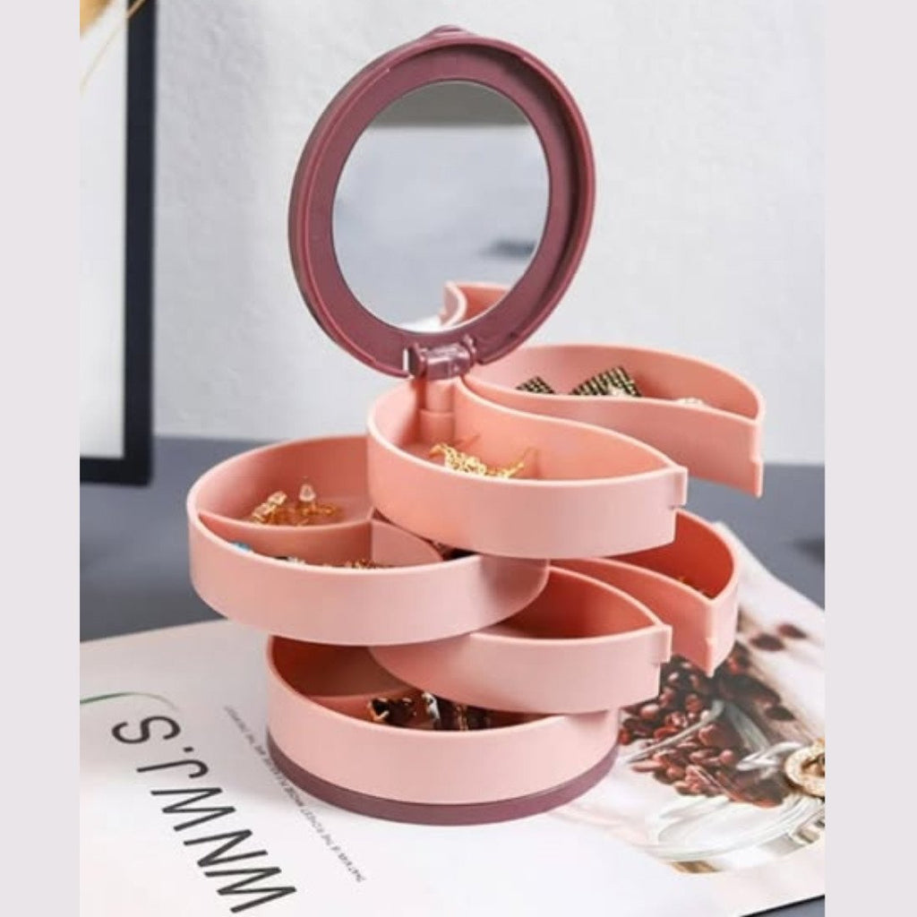 4 layer 360 rotating jewellery storage organizer