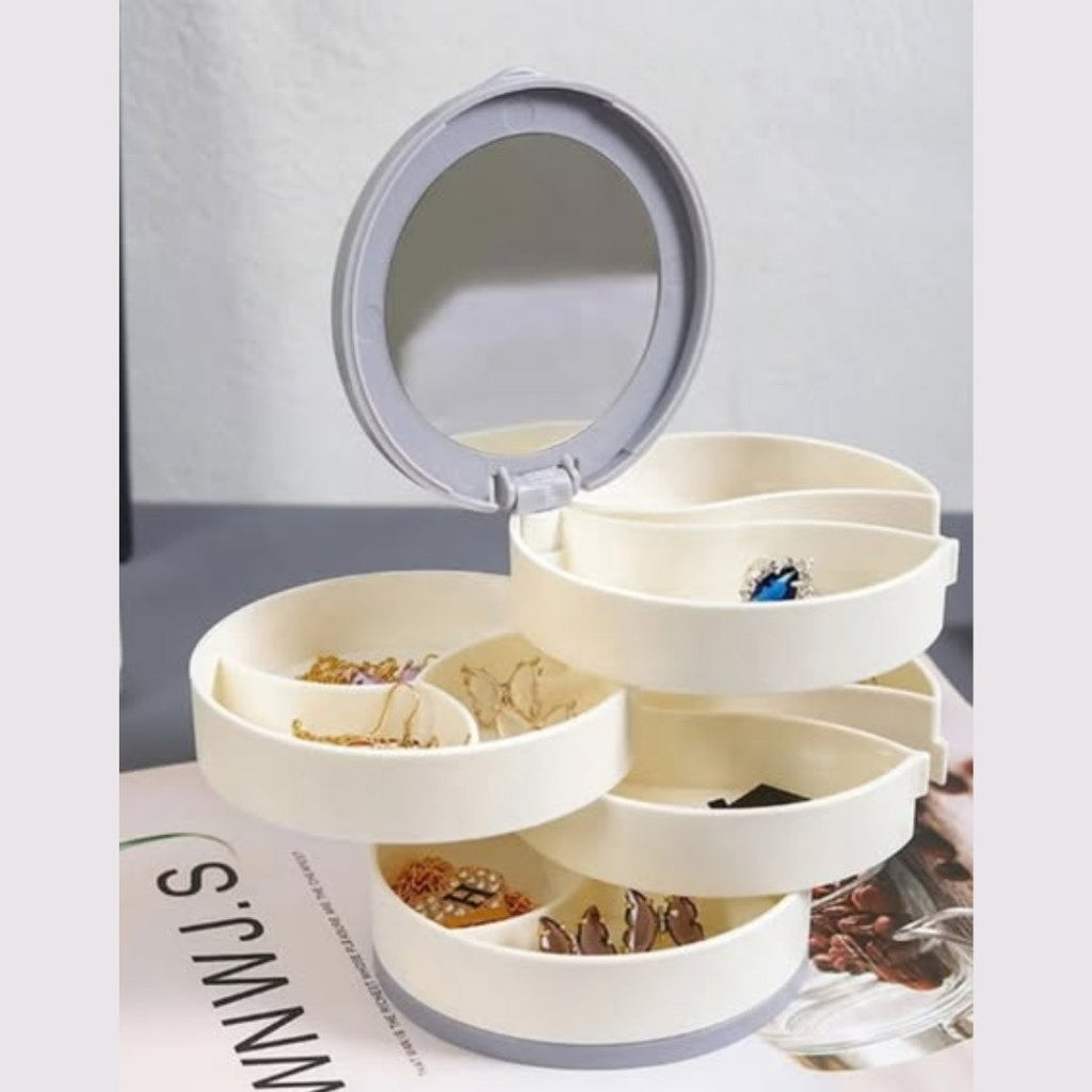 4 layer 360 rotating jewellery storage organizer