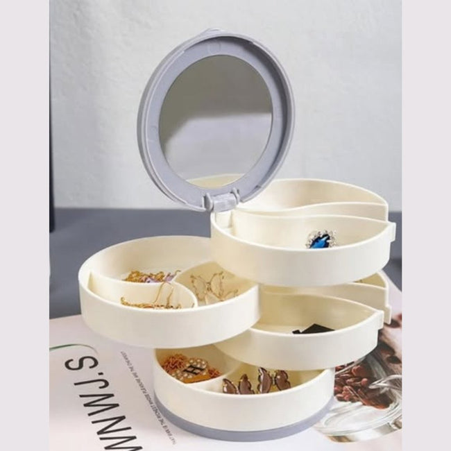 4 layer 360 rotating jewellery storage organizer
