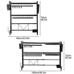 2 Tier Dish Drying Rack Standing Kitchen