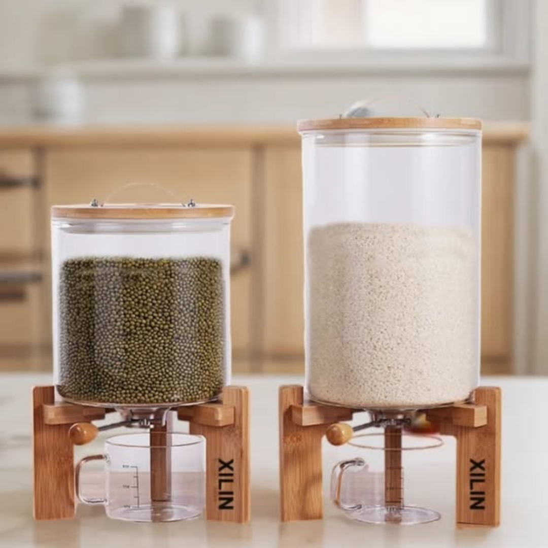 High borosilicate glass grain dispenser