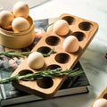 12Pc Wood Egg Holder