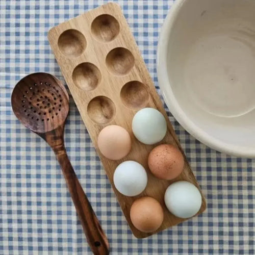 12Pc Wood Egg Holder