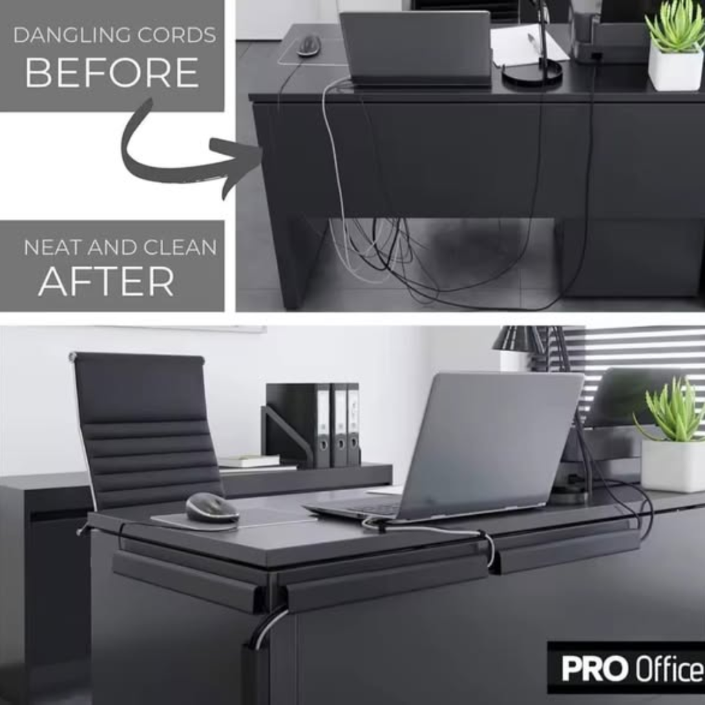 PVC Under-Desk Cable Management Tray