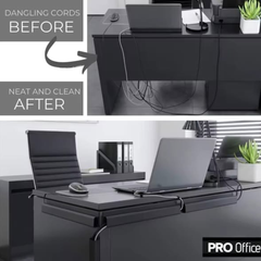 PVC Under-Desk Cable Management Tray