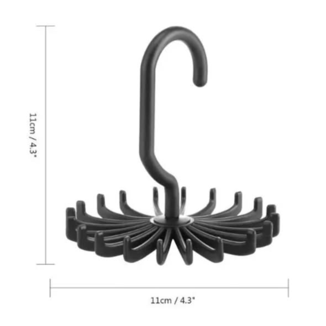 Rotating Plastic Hanger for Scarf and Ties