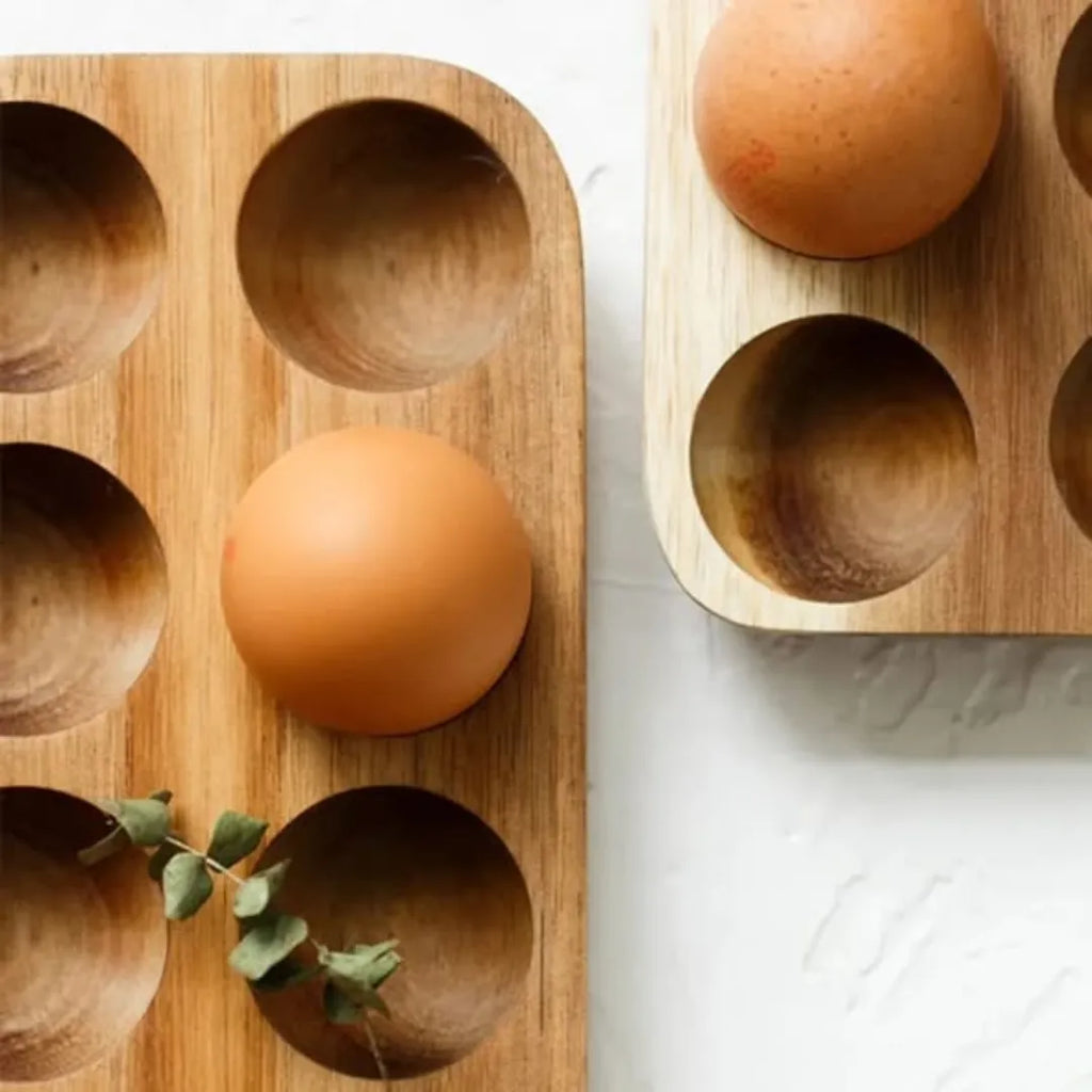 12Pc Wood Egg Holder