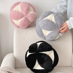 Hydrangea Rabbit Fur Throw Pillow
