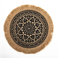 6 pc Boho Style Jute Table Place Mats