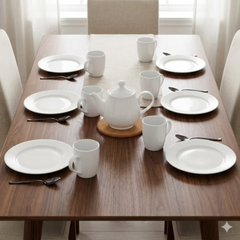 Ceramic Dinner Set White Plain