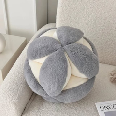 Hydrangea Rabbit Fur Throw Pillow