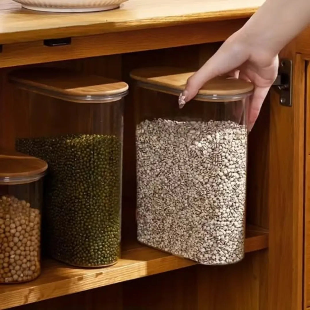 Airtight Acrylic Storage Container With Bamboo Lid