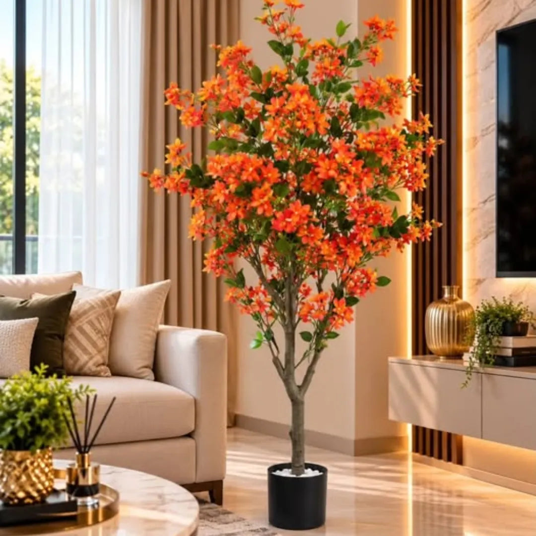 Artificial Orange Flower Tree