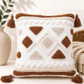 Boho Vintage Tufted Throw Pillow Covers With Tassels