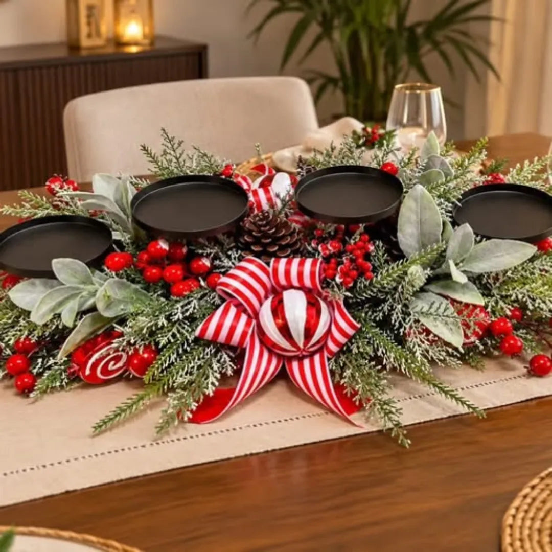 Christmas 4-candle Holder Centrepiece