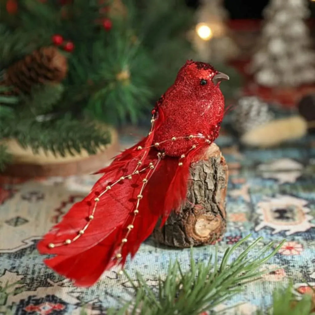 Colorful Christmas Birds Ornament