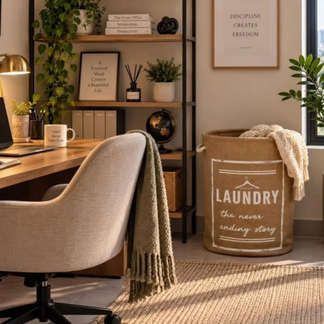 Foldable Laundry Basket With Lid and Handles