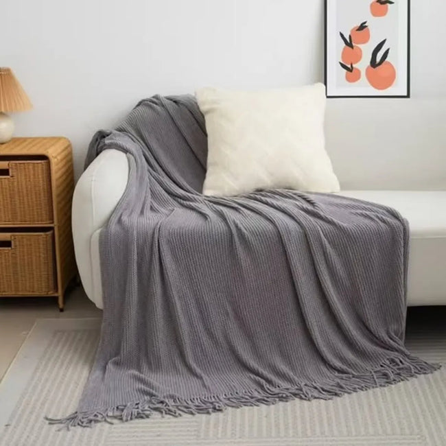 Nordic knit Throw Blanket
