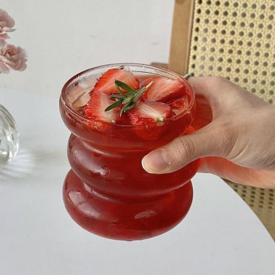 450ml Irregular Heat Resistant Glass Mug (No Handle)