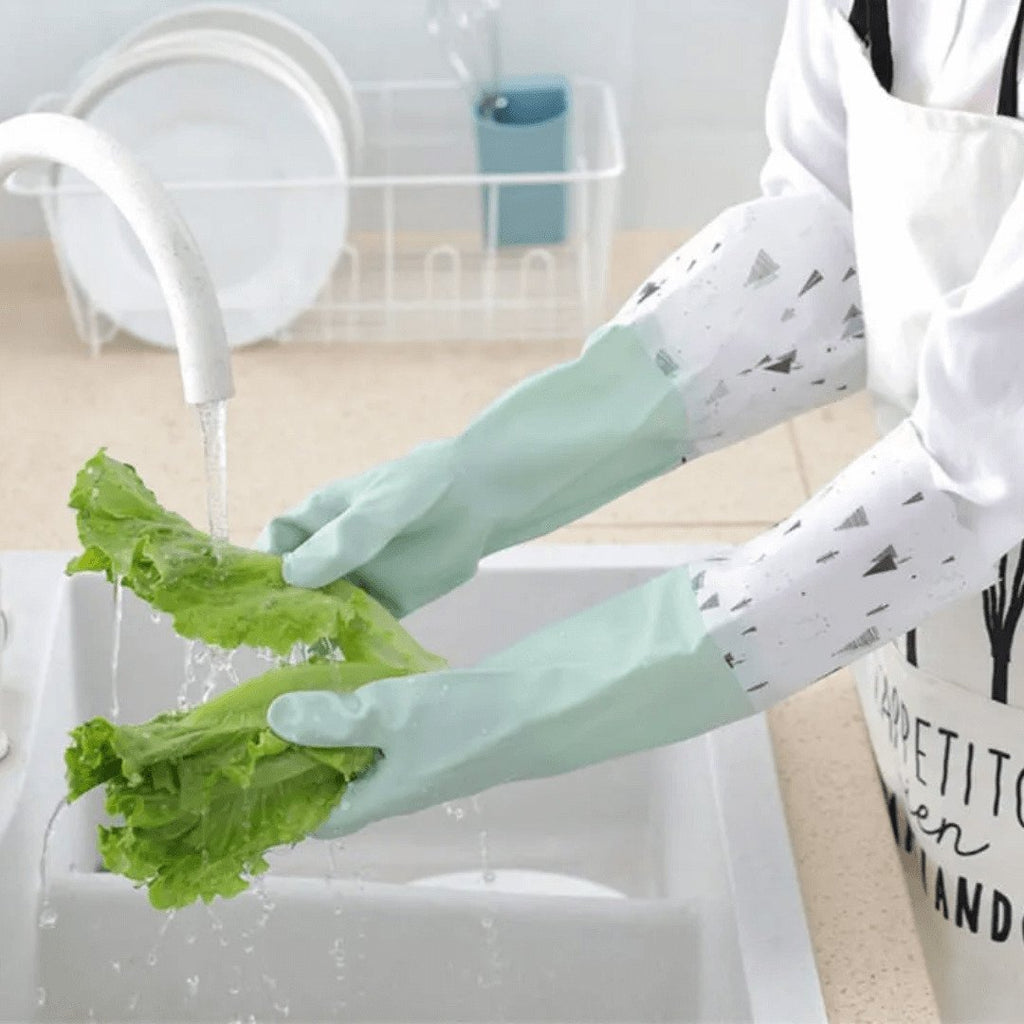 Long Silicone Waterproof Kitchen Gloves