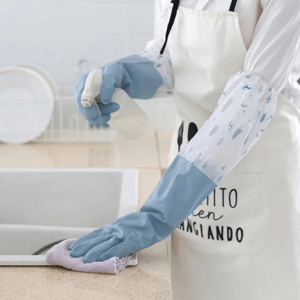 Long Silicone Waterproof Kitchen Gloves